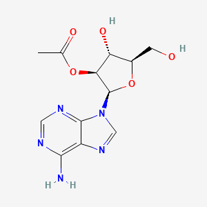 molecular formula C12H15N5O5 B8736852 [(2R,3S,4R,5R)-2-(6-aminopurin-9-yl)-4-hydroxy-5-(hydroxymethyl)oxolan-3-yl] acetate CAS No. 65174-95-0