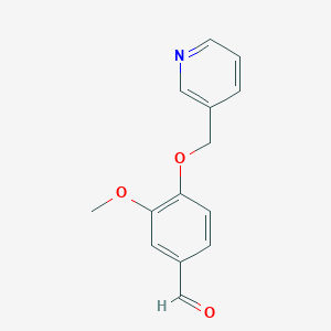 molecular formula C14H13NO3 B8736945 3-Methoxy-4-(pyridin-3-ylmethoxy)benzaldehyde 