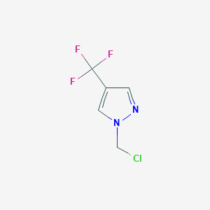 molecular formula C5H4ClF3N2 B8736950 1-Chloromethyl-4-trifluoromethyl-1H-pyrazole 