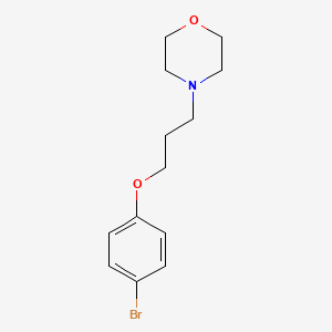 molecular formula C13H18BrNO2 B8736960 4-[3-(4-Bromophenoxy)-propyl]-morpholine 