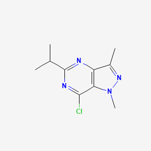 molecular formula C10H13ClN4 B8736963 7-Chloro-1,3-dimethyl-5-(propan-2-yl)-1H-pyrazolo[4,3-d]pyrimidine CAS No. 89239-55-4
