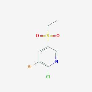3-Bromo-2-chloro-5-(ethylsulfonyl)pyridine