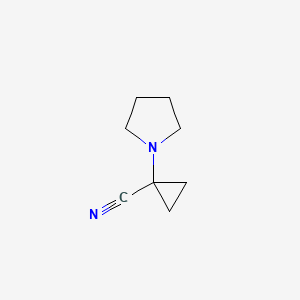 molecular formula C8H12N2 B8736987 1-(Pyrrolidin-1-yl)cyclopropanecarbonitrile 