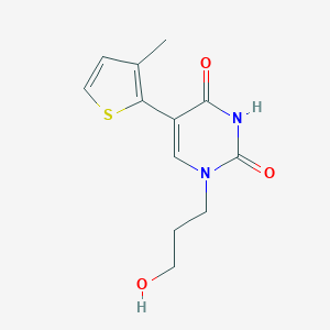1-(3-Hydroxypropyl)-5-(3-methylthiophen-2-yl)pyrimidine-2,4(1H,3H)-dione
