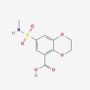 2,3-Dihydro-7-(N-methylsulphamoyl)-1,4-benzodioxin-5-carboxylic acid