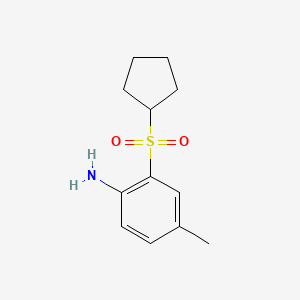 Benzenamine, 2-(cyclopentylsulfonyl)-4-methyl-