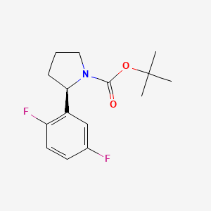 molecular formula C15H19F2NO2 B8737287 (R)-tert-butyl 2-(2,5-difluorophenyl)pyrrolidine-1-carboxylate 