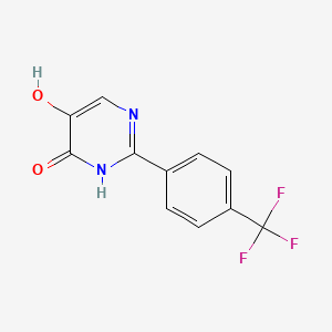 molecular formula C11H7F3N2O2 B8737288 5-hydroxy-2-(4-trifluoromethyl-phenyl)-3H-pyrimidin-4-one 