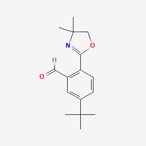 5-(tert-Butyl)-2-(4,4-dimethyl-4,5-dihydrooxazol-2-yl)benzaldehyde