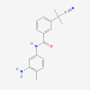molecular formula C18H19N3O B8737325 N-(3-amino-4-methylphenyl)-3-(2-cyanopropan-2-yl)benzamide 