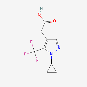 2-(1-Cyclopropyl-5-(trifluoromethyl)-1H-pyrazol-4-yl)acetic acid