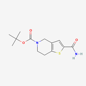 molecular formula C13H18N2O3S B8737357 tert-Butyl 2-carbamoyl-6,7-dihydrothieno[3,2-c]pyridine-5(4H)-carboxylate 