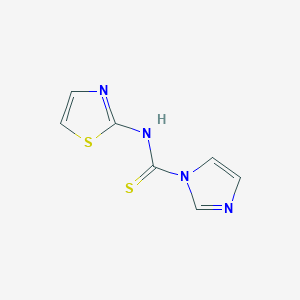 molecular formula C7H6N4S2 B8737375 N-(thiazol-2-yl)-1H-imidazole-1-carbothioamide 