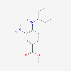 molecular formula C13H20N2O2 B8737388 Methyl 3-amino-4-(pentan-3-ylamino)benzoate 