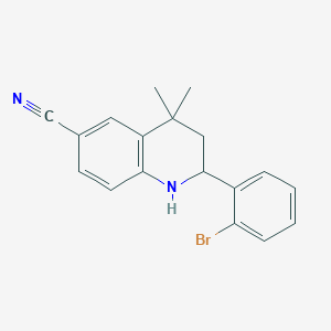 6-Cyano-2-(2-bromophenyl)-4,4-dimethyl-1,2,3,4-tetrahydroquinoline