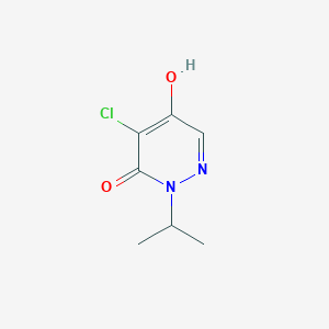 molecular formula C7H9ClN2O2 B8737546 4-Chloro-5-hydroxy-2-isopropylpyridazin-3(2H)-one CAS No. 64178-62-7