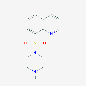 molecular formula C13H15N3O2S B8737580 8-(Piperazin-1-ylsulfonyl)quinoline CAS No. 401566-55-0