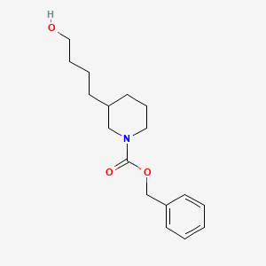 molecular formula C17H25NO3 B8737641 Benzyl 3-(4-hydroxybutyl)piperidine-1-carboxylate 