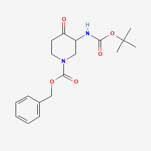 molecular formula C18H24N2O5 B8737666 Benzyl 3-((tert-butoxycarbonyl)amino)-4-oxopiperidine-1-carboxylate 