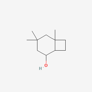 molecular formula C11H20O B8737693 4,4,6-Trimethylbicyclo[4.2.0]octan-2-ol CAS No. 64394-17-8