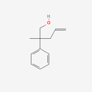molecular formula C12H16O B8737695 beta-Allyl-beta-methylphenethyl alcohol CAS No. 82461-15-2