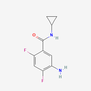 molecular formula C10H10F2N2O B8737778 5-amino-N-cyclopropyl-2,4-difluorobenzamide CAS No. 639858-69-8