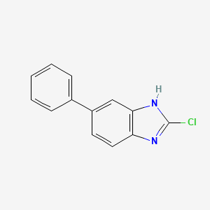 molecular formula C13H9ClN2 B8737780 1H-BENZIMIDAZOLE,2-CHLORO-5-PHENYL- CAS No. 863222-23-5