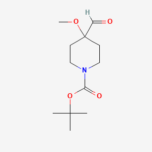molecular formula C12H21NO4 B8738035 Tert-butyl 4-formyl-4-methoxypiperidine-1-carboxylate 