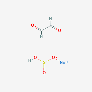 molecular formula C2H3NaO5S B8738040 Sodium;hydrogen sulfite;oxaldehyde 