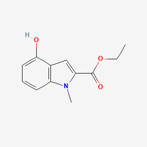 molecular formula C12H13NO3 B8738071 Ethyl 4-hydroxy-1-methyl-1H-indole-2-carboxylate 