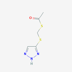 molecular formula C5H7N3OS2 B8738133 S-(((1H-1,2,3-Triazol-4-yl)thio)methyl) ethanethioate CAS No. 140128-01-4