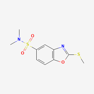 molecular formula C10H12N2O3S2 B8738156 N,N-dimethyl-2-(methylsulfanyl)-1,3-benzoxazole-5-sulfonamide 