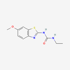 molecular formula C11H13N3O2S B8738243 1-Ethyl-3-(6-methoxy-1,3-benzothiazol-2-yl)urea 