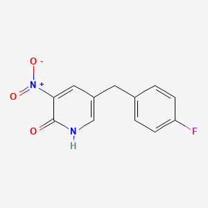 5-[(4-fluorophenyl)methyl]-3-nitro-2(1H)-pyridinone