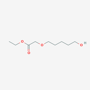molecular formula C9H18O4 B8738345 Ethyl 2-((5-hydroxypentyl)oxy)acetate CAS No. 106555-77-5