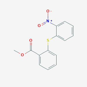 molecular formula C14H11NO4S B8738360 Methyl o-(o-nitrophenylthio)benzoate 