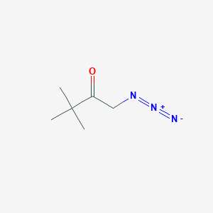 molecular formula C6H11N3O B8738382 1-Azido-3,3-dimethylbutan-2-one CAS No. 76779-98-1