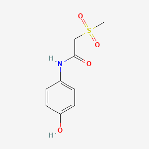 molecular formula C9H11NO4S B8738478 N-(4-hydroxyphenyl)-2-methylsulfonylacetamide CAS No. 64856-25-3