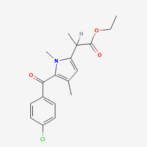 molecular formula C18H20ClNO3 B8738482 Ethyl 5-(4-chlorobenzoyl)-alpha,1,4-trimethyl-1H-pyrrole-2-acetate CAS No. 33369-43-6