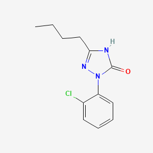 molecular formula C12H14ClN3O B8738483 3H-1,2,4-Triazol-3-one, 5-butyl-2-(2-chlorophenyl)-2,4-dihydro- CAS No. 133690-83-2