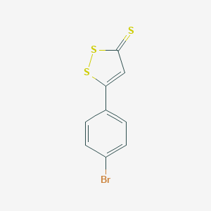 molecular formula C9H5BrS3 B087385 5-(4-bromophenyl)-3H-1,2-dithiole-3-thione CAS No. 14659-11-1