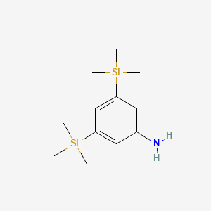 molecular formula C12H23NSi2 B8738508 3,5-Bis(trimethylsilyl)aniline CAS No. 125973-49-1