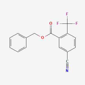 molecular formula C16H10F3NO2 B8738519 Benzyl 5-cyano-2-(trifluoromethyl)benzoate 