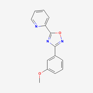 molecular formula C14H11N3O2 B8738531 3-(3-Methoxyphenyl)-5-(2-pyridyl)-1,2,4-oxadiazole CAS No. 327058-75-3