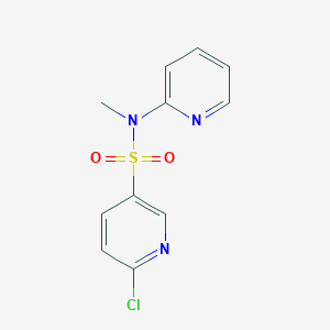molecular formula C11H10ClN3O2S B8738571 6-chloro-N-methyl-N-pyridin-2-ylpyridine-3-sulfonamide 