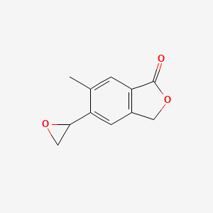 molecular formula C11H10O3 B8738576 6-methyl-5-oxiran-2-yl-2-benzofuran-1(3H)-one 