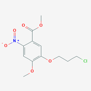 molecular formula C12H14ClNO6 B8738584 Methyl 5-(3-chloropropoxy)-4-methoxy-2-nitrobenzoate 