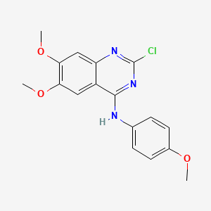 molecular formula C17H16ClN3O3 B8738595 2-chloro-6,7-dimethoxy-N-(4-methoxyphenyl)quinazolin-4-amine CAS No. 827030-52-4