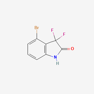 molecular formula C8H4BrF2NO B8738599 4-Bromo-3,3-difluoro-1,3-dihydro-2H-indol-2-one 