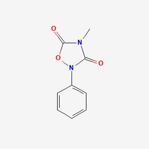 molecular formula C9H8N2O3 B8738604 4-Methyl-2-phenyl-1,2,4-oxadiazolidine-3,5-dione 